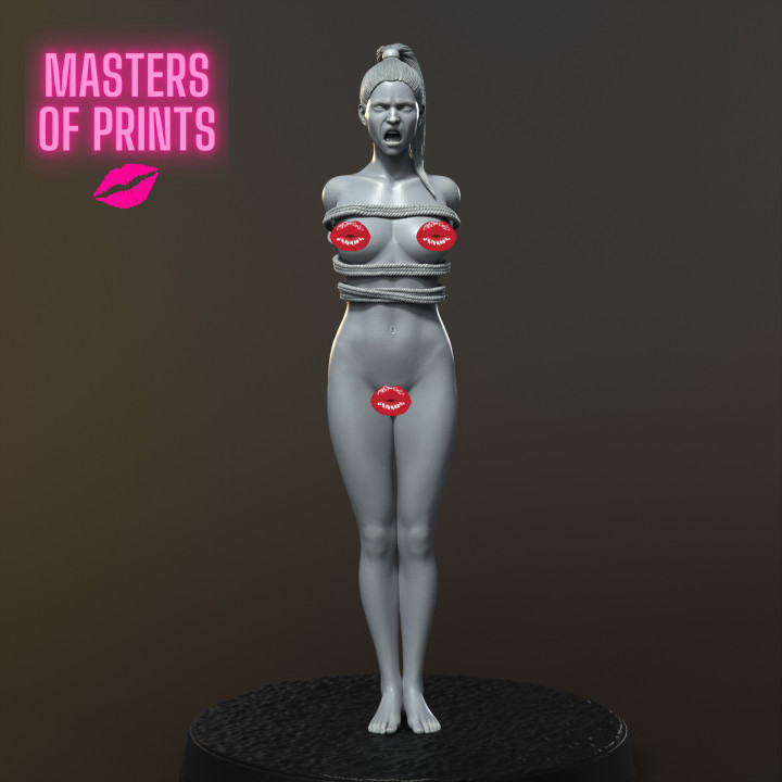 GIRL TIED UP - NSFW - EROTIC MINIATURE 75 MM SCALE