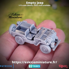 Picture of print of Jeep US WW2 with pilot & empty - 28mm