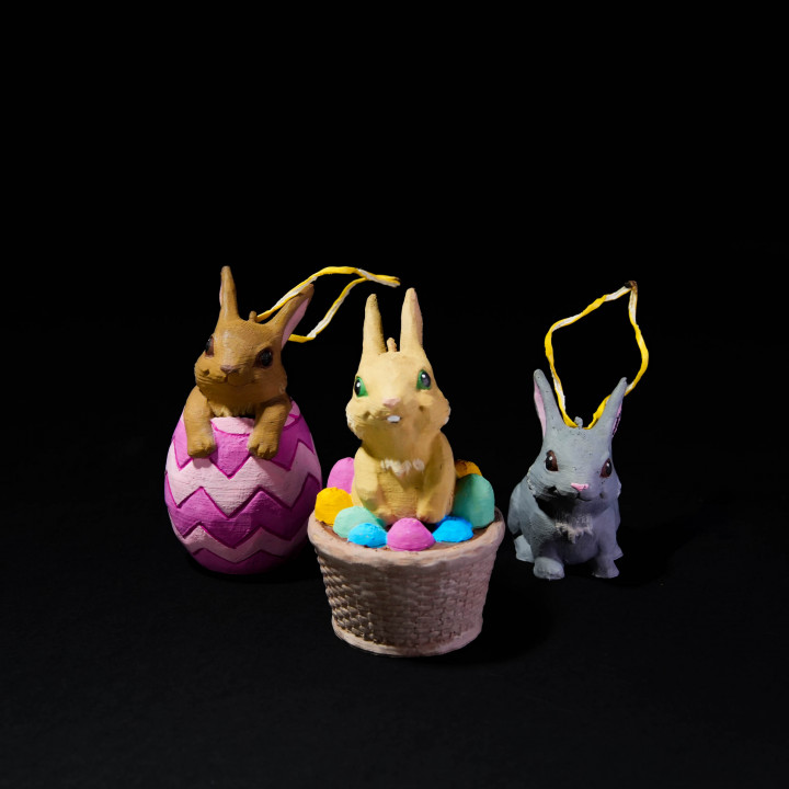 “Hand-carved” Easter Ornaments image