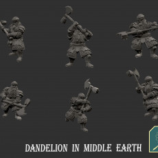 3D Printable Metal Mountain Dwarf(spear) by Dandelion in Middle Earth