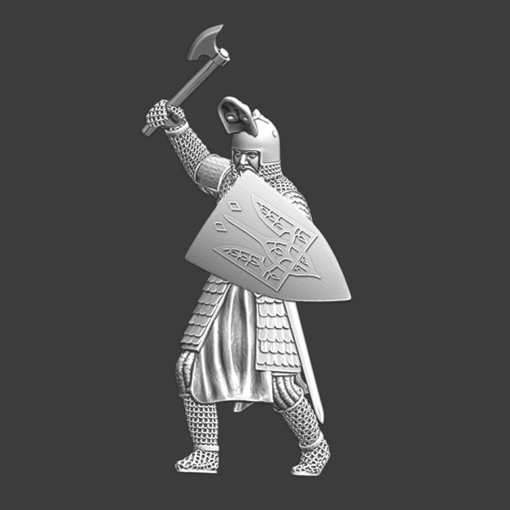 Medieval dismounted Kievan-Rus warrior image