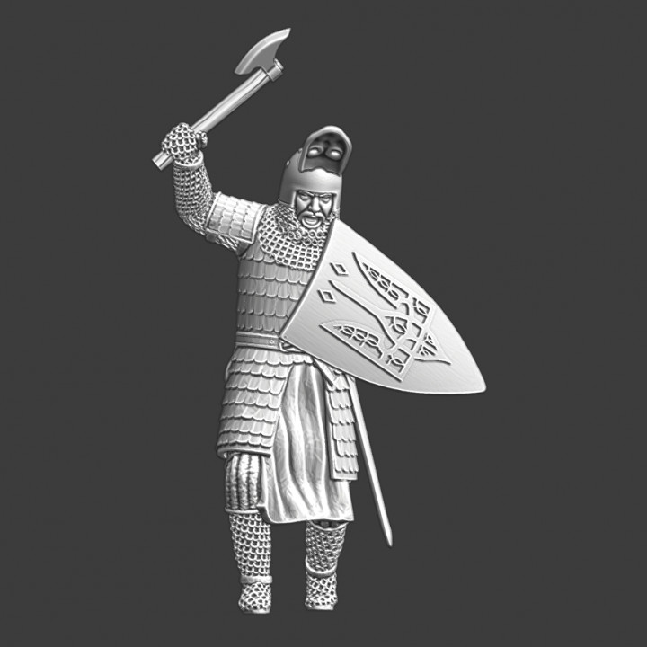 Medieval dismounted Kievan-Rus warrior image