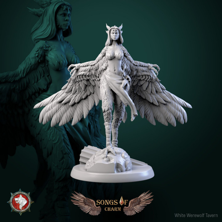 Harpy set 6 miniatures 32mm pre-supported