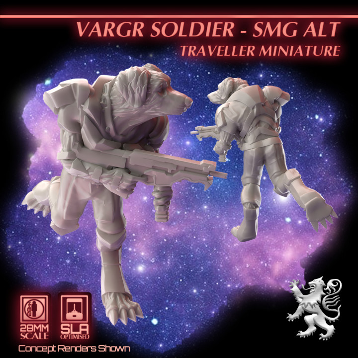 Vargr Soldier - SMG Alt - Traveller Miniature image
