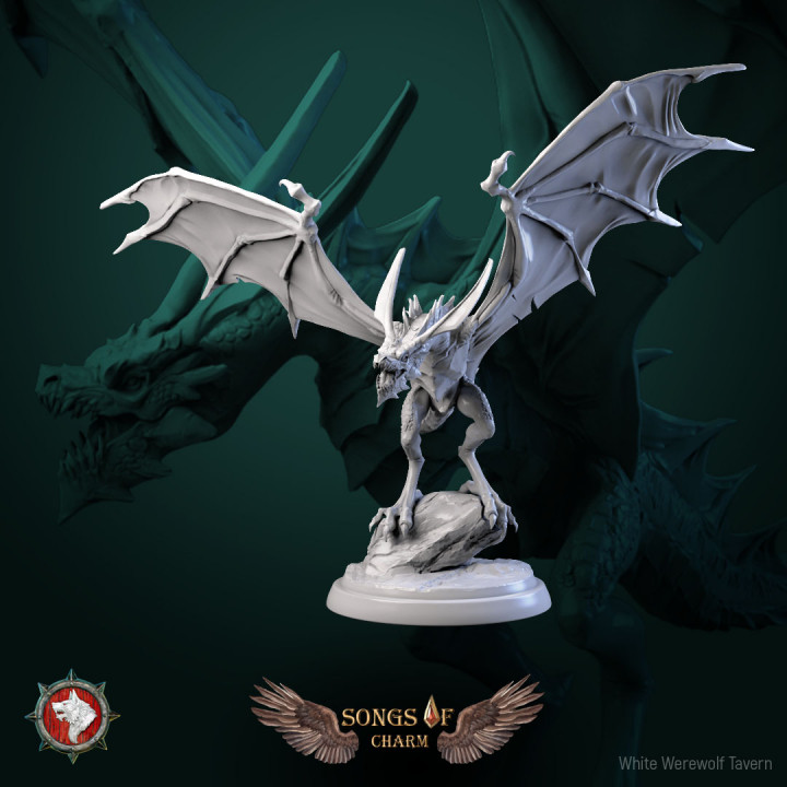 Wyverns set 6 miniatures 32mm pre-supported