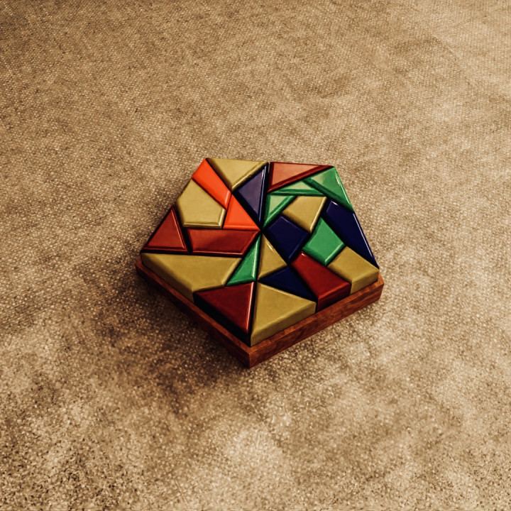 Pentagonal Puzzle Board - Montessori Toy's Cover