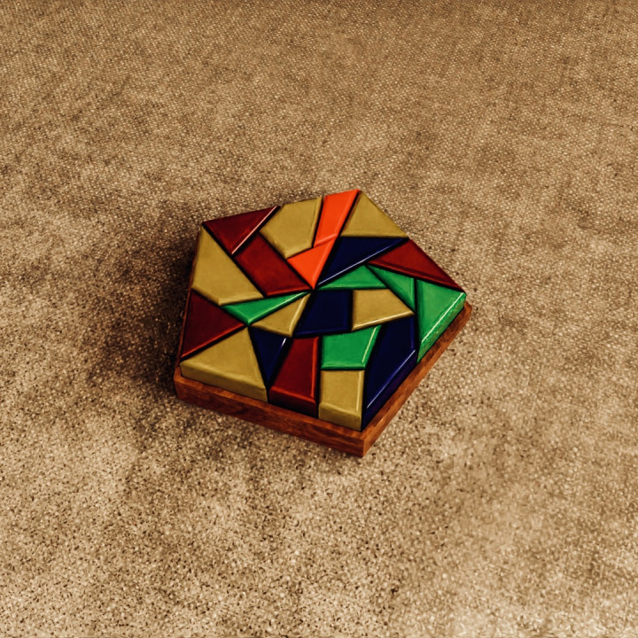 Pentagonal Puzzle Board - Montessori Toy