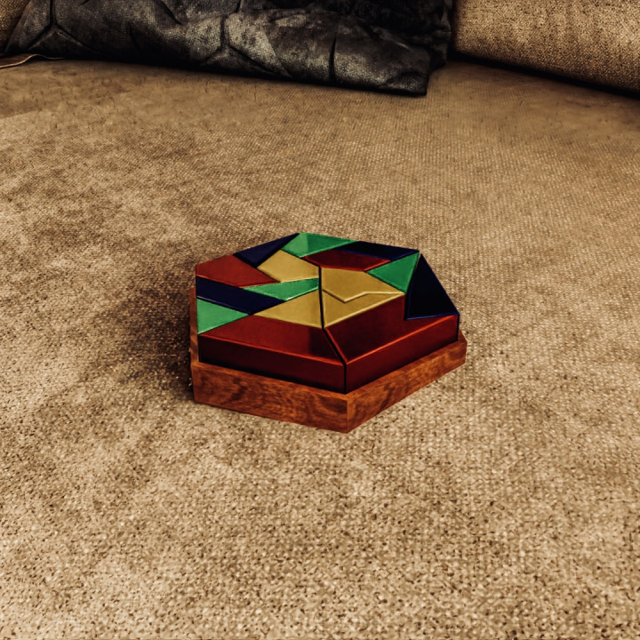 Hexagonal Puzzle Board - Montessori Toy