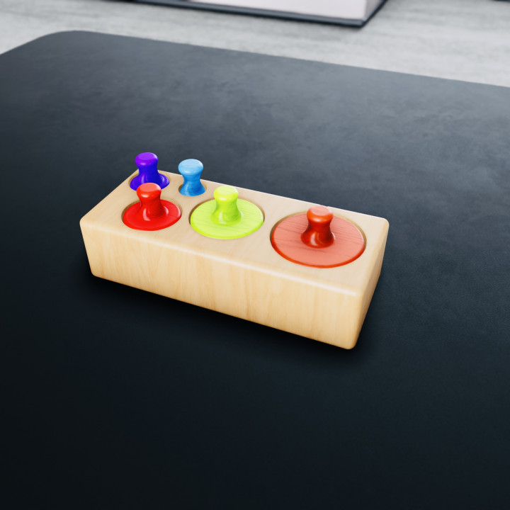 Cylinder Socket Puzzle Toy - Montessori Toy