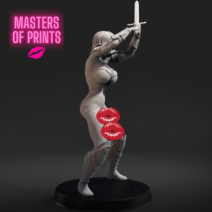 FUTANARI WARRIOR - CASSANDRA - EROTIC MINIATURE 75 MM SCALE image