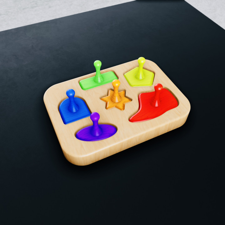 Shape Hand Grasping Board - Montessori Toy