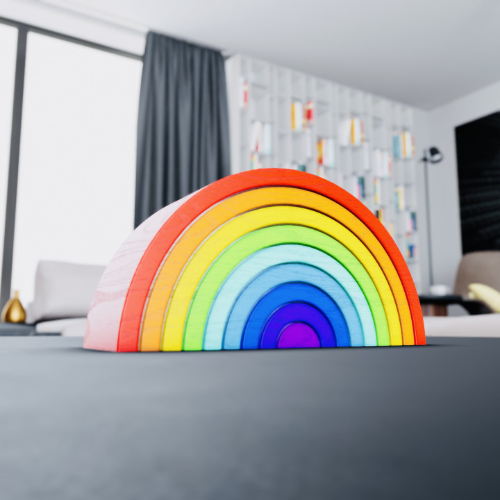 Rainbow Stacker Toy - Montessori Toy