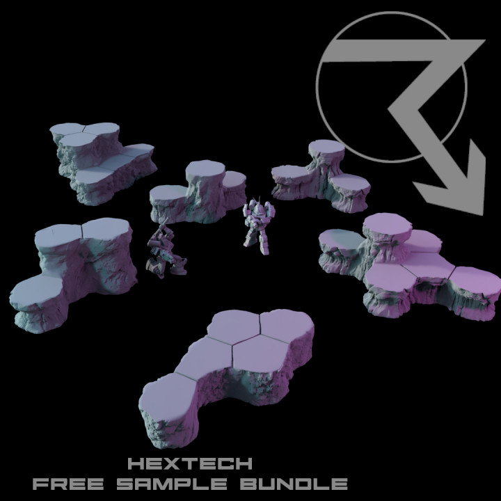 3D Printable HEXTECH - Free Sample Bundle (Battletech Compatible ...