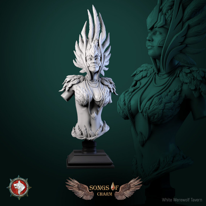 Harpy queen bust pre-supported image
