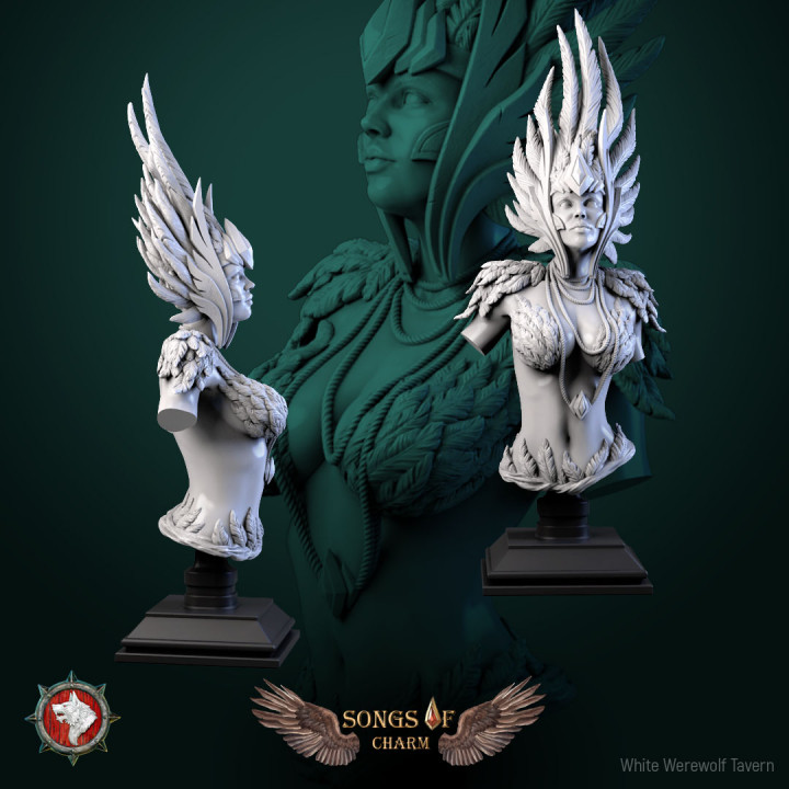 Harpy queen bust pre-supported image