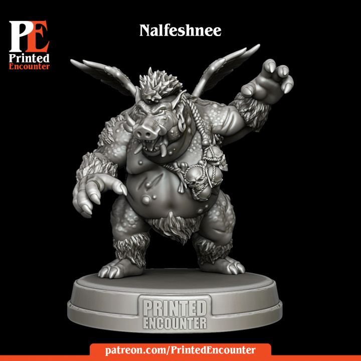 Nalfeshnee - Corpulent Boar Demon (pre-supported)