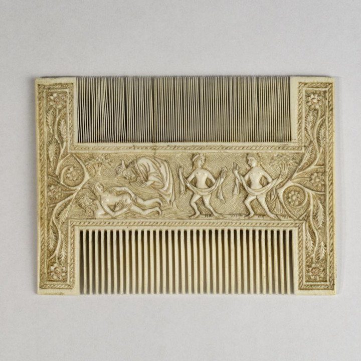 Comb with scenes from the life of King David and Bathsheba image