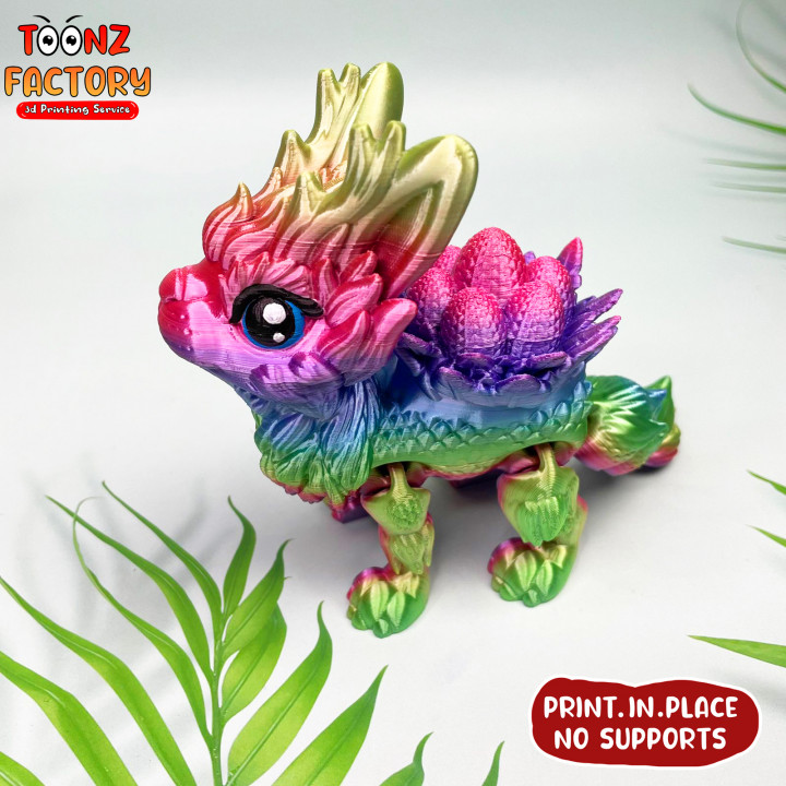 PRINT-IN-PLACE FLEXI EASTER DRAGON ARTICULATED image