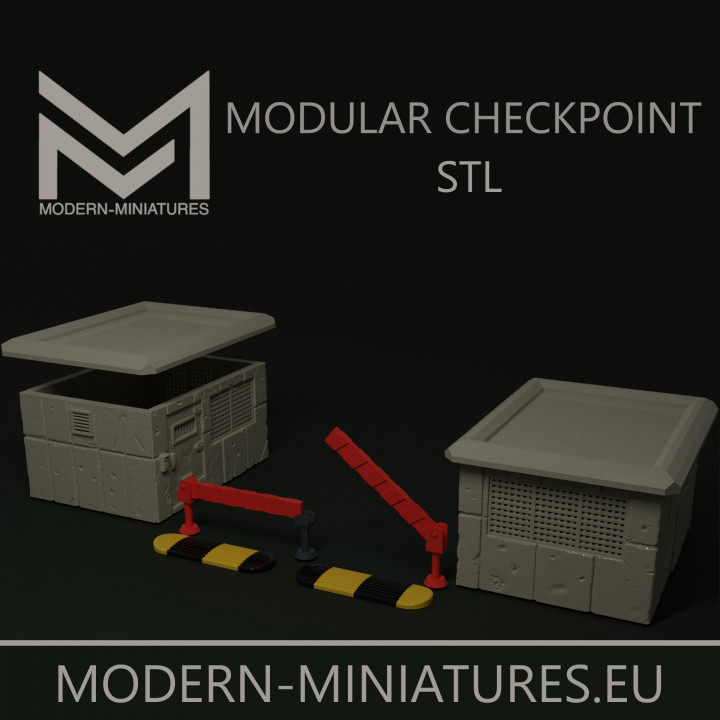 Checkpoint building  28mm modular image