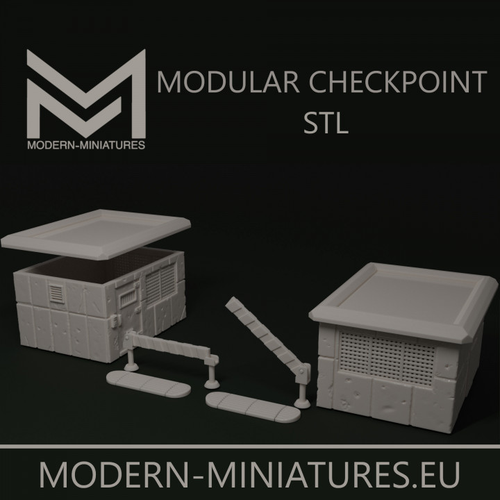 Checkpoint building  28mm modular image