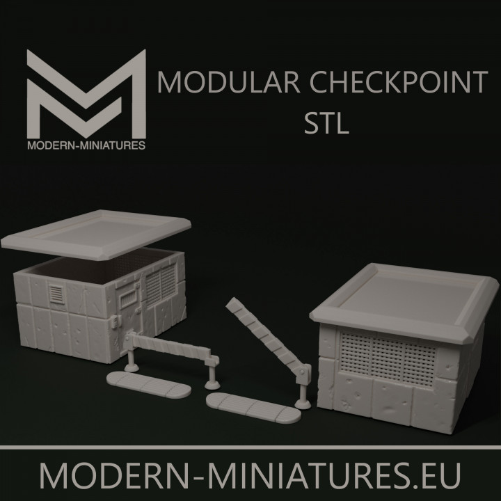 Checkpoint building  28mm modular