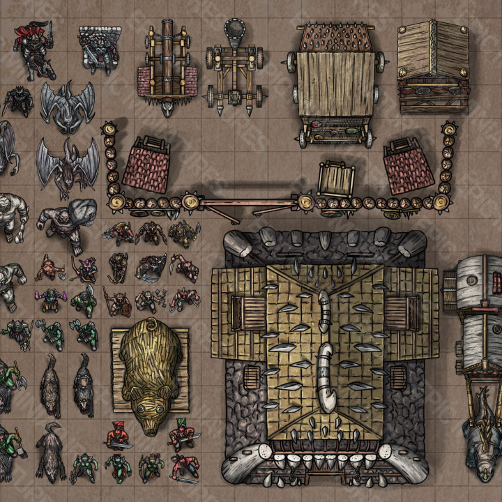 Green Siege Virtual Tabletop Token Set / VTT Tokens Collection