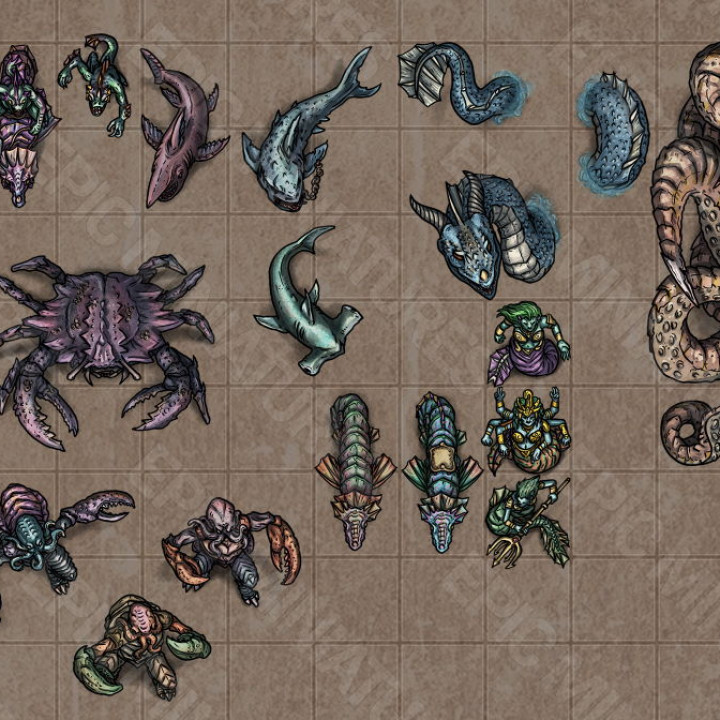 Endless Depth Virtual Tabletop Token Set / VTT Tokens Collection