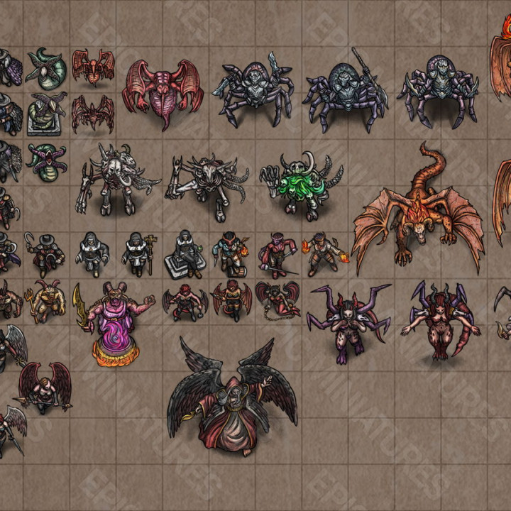 Fallen Sanctuary Virtual Tabletop Token Set / VTT Tokens Collection