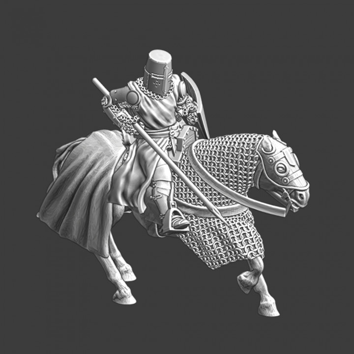 Medieval Knight Charging with lance image