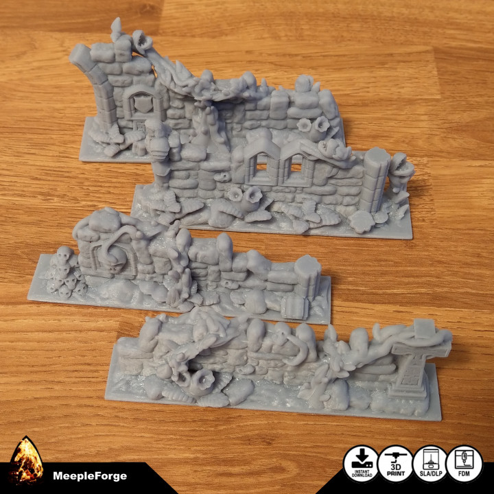 Wall Sections Compatible with Oathsworn DnD and other TTRPG type games image