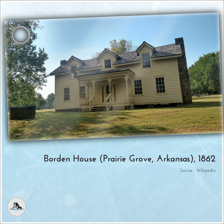 Borden House (Prairie Grove, Arkansas) - USA America ACW American Civil War History Historical image