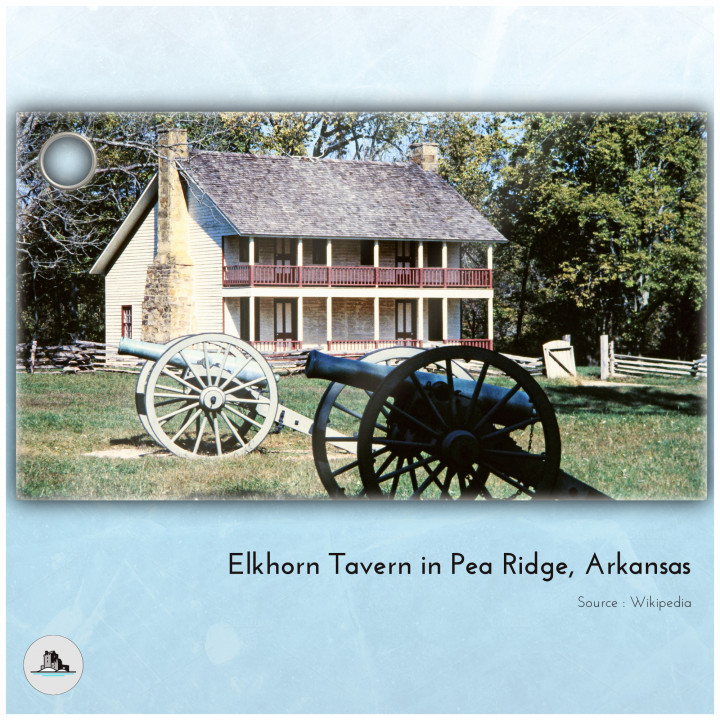 Elkhorn tavern (battle of Pea Ridge) - USA America ACW American Civil War History Historical image