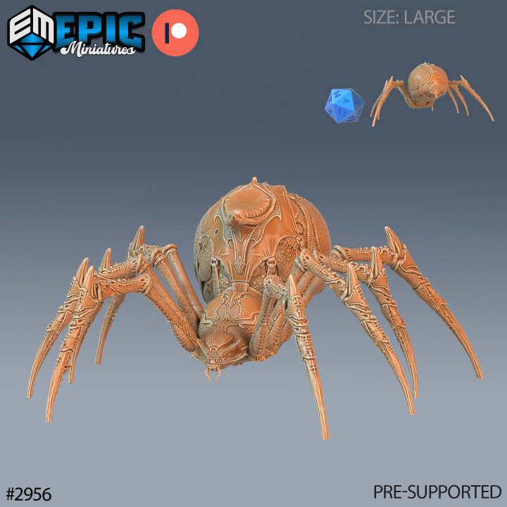 Giant Dungeon Spider Set / Huge Cave Arachnid / Evil Crawler / Forest Arachne / Wild Animal Encounter image