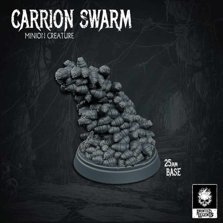 Maggot Carrion Swarms x4 (25mm Bases) image