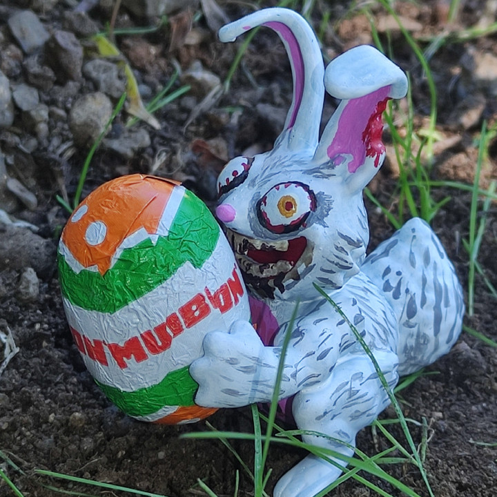 3D Printable CHOCALATE CREEPY RABBIT GRAB EGG by Juacolin Alejandro ...