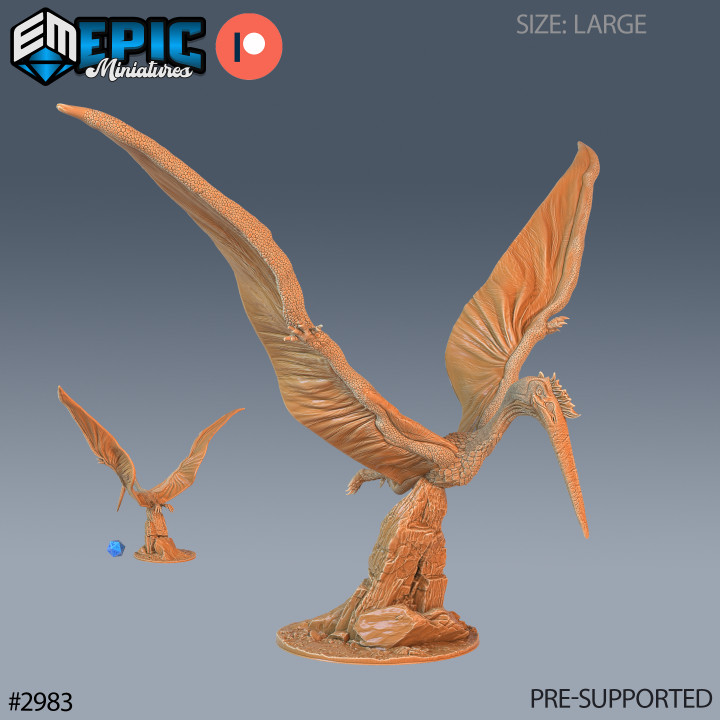 Quetzalcoatlus Flying / Feathered Serpent / Ancient Pterosaur / Dinosaur / Winged Dino / Jurassic Encounter image