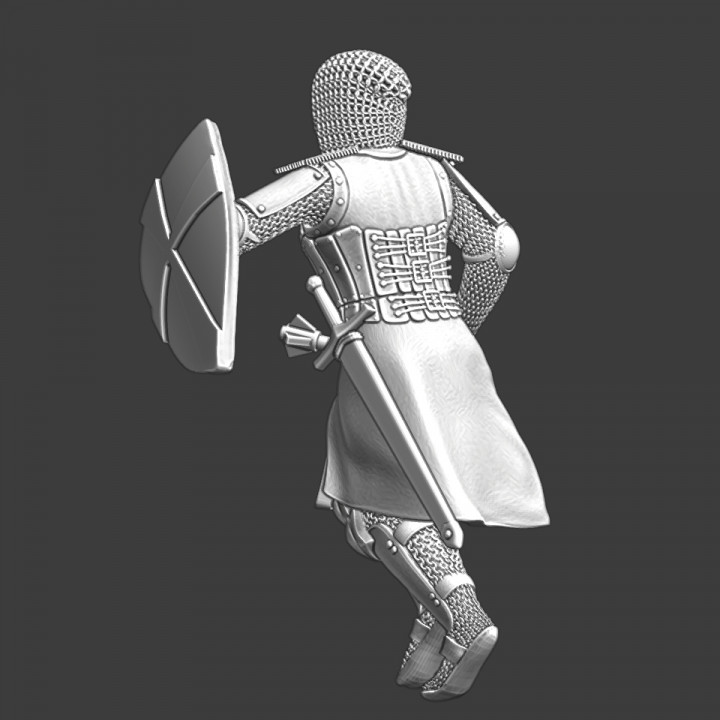 Medieval Teutonic knight running image