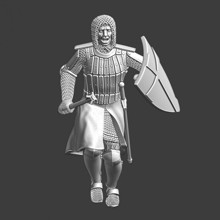 Medieval Teutonic knight running image