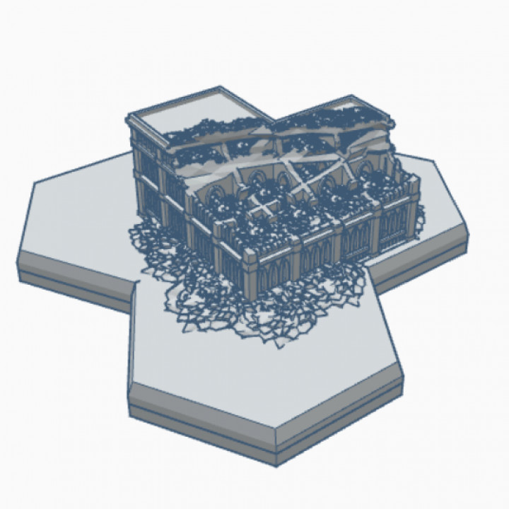 Gothic Ruined Building 77 Hex Map Scale HMSGR077 image