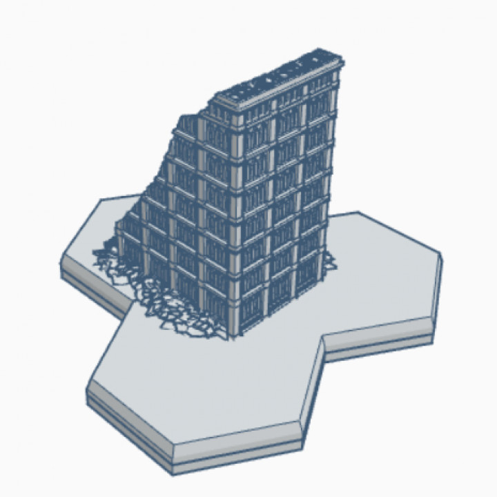 Gothic Ruined Building 98 Hex Map Scale HMSGR098