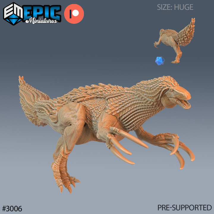 Therizinosaurus Running / Scythe Lizard / Theropoda Dinosaur / Ancient Predator / Dino World / Hunting Raptor / Jurassic Encounter image