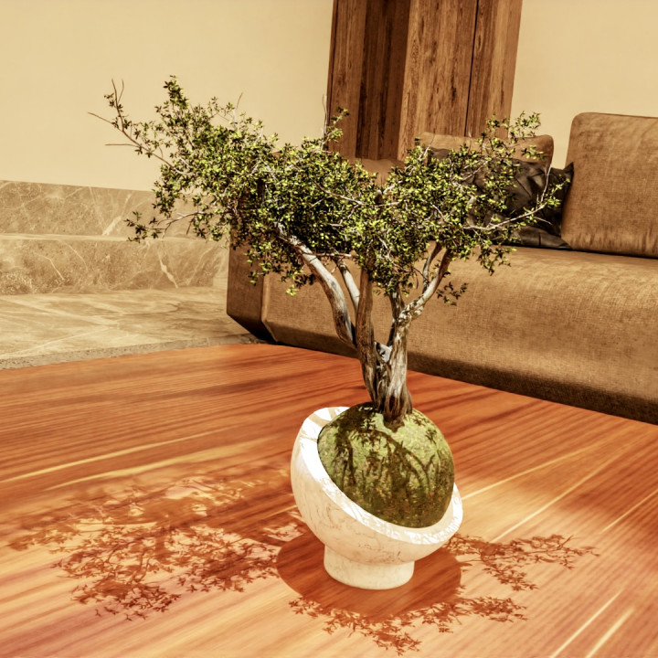 Marble Half-Ball Bonsai Planter for Kokodama Art image