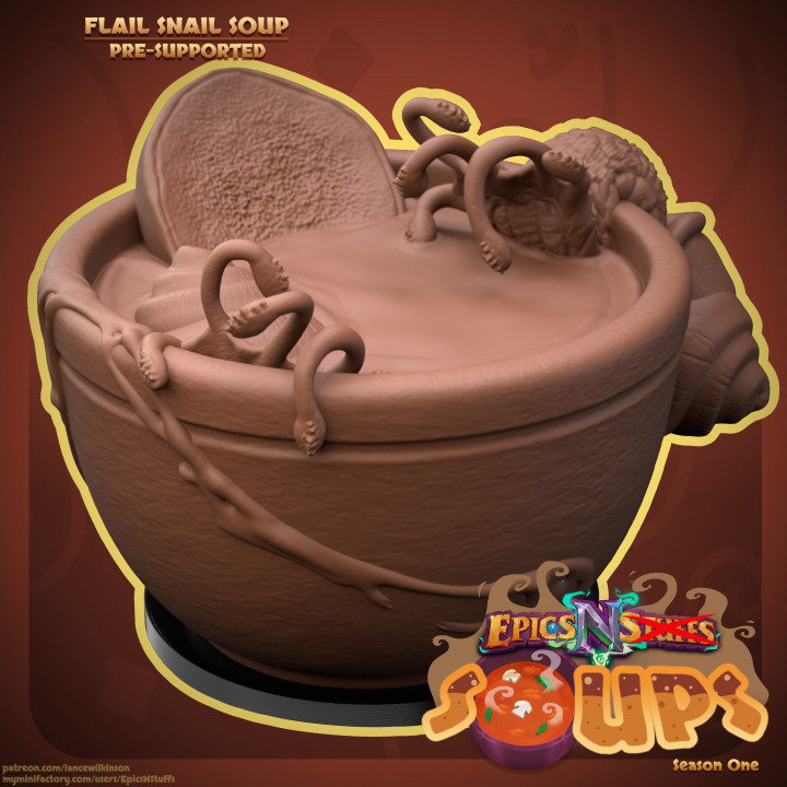 Flail Snail Soup Miniature - pre-supported image