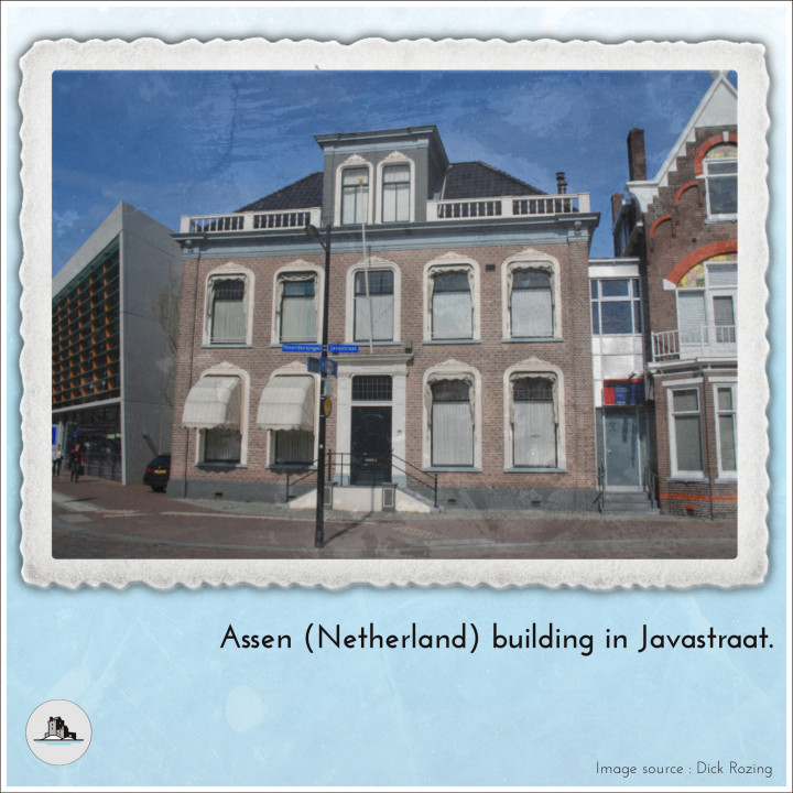 House in Javastraat street (Assen, Netherland) - World War Two Second WWII Western campaign USA UK Germany image