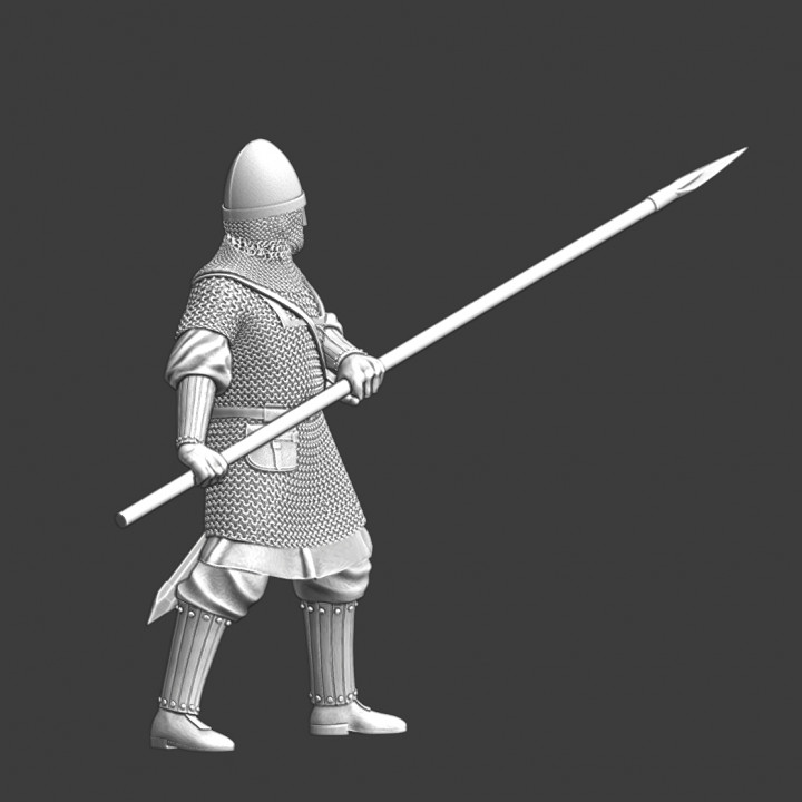 3D Printable Medieval Byzantine Spearman by Northern Crusades Miniatures