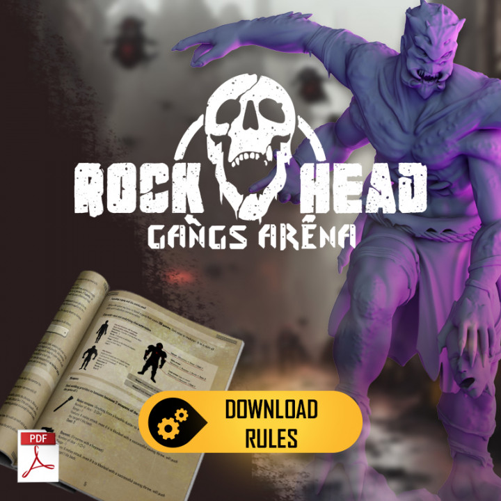 Rock Head City Gangs Arena Rulebook's Cover