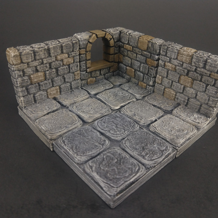 Dungeon Stone - Wall on Tile: Corners (Full Set)