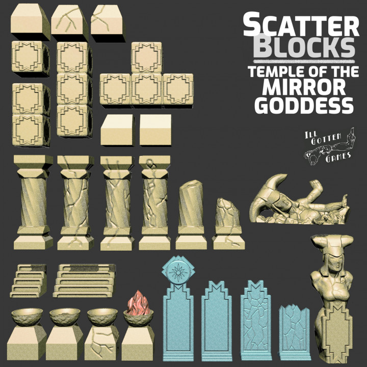 ScatterBlocks: Temple of the Mirror Goddess's Cover
