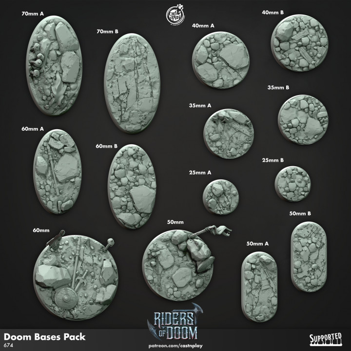 Doom Bases Pack (Pre-Supported) image