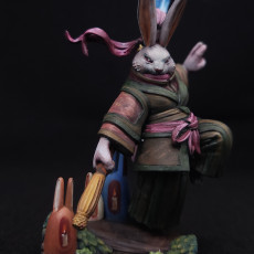 Picture of print of Rabbitfolk Warrior - Sunset Jade, Guanghan Swordswoman (Pre-Supported)